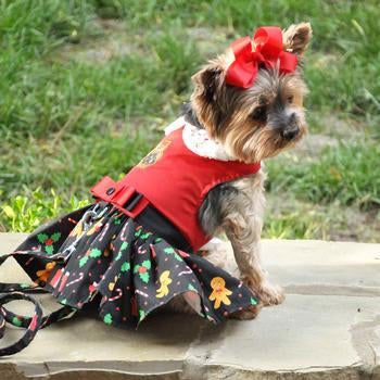 Holiday Dog Harness Dress by Doggie Design - Ginger Bread Man