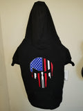 Pepe Longfellow American Black Punisher Skull Flex-Fit  Dog Hoodie  XS-4XL