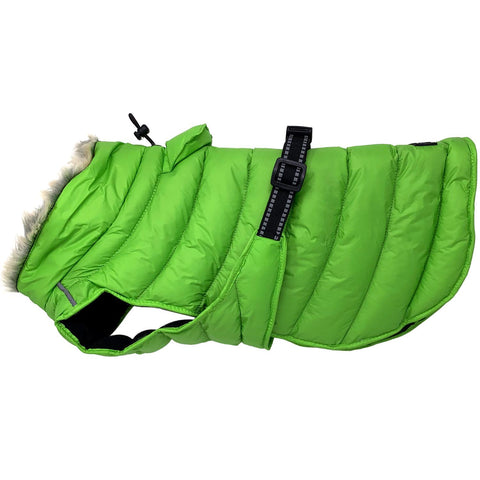 Alpine Extreme Weather Puffer Dog Coat  - Lime Green