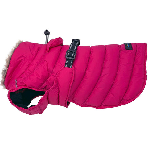 Alpine Extreme Weather Puffer Dog Coat  - Pink Peacock