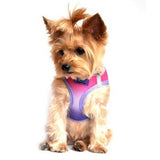 Doggie Design is the first and only company in the world to create this exciting new ombre harness design. They used their own special color blending technique to create a beautiful palette of rainbow colors. Doggie Design also makes this step-in mesh choke-free design in reinforced large dog sizes, up to size XXXL (approx 90 Lbs!) 
