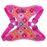 Embrace a beautiful and relaxed tropical lifestyle with this easy-to-use Wrap and Snap Choke-Free Dog Harness in Maui Pink.   The Wrap and Snap Harnesses by Doggie Design are easy to use, lightweight, soft and feature dynamic colors and prints. You'll love how sweet and fresh this Maui Pink floral print looks on your little princess. It's a ready-to-wear style that is comfortable and durable.