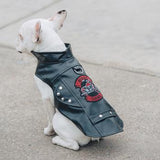 Biker Dawg Motorcycle Dog Jacket by Doggie Design - Black