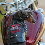 Biker Dawg Motorcycle Dog Jacket by Doggie Design - Black