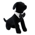 Dog Bowtie Collar Black Satin by Doggie Design