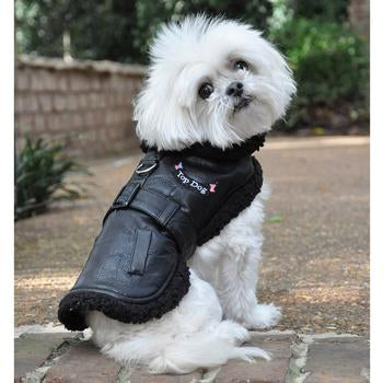 Doggie Design Black Top Dog Flight Coat Harness and Leash