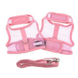 Cool Mesh Dog Harness & Leash - Solid Pink
