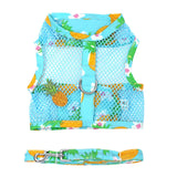  Cool Mesh Dog Harness features a cool Pineapple Luau print and a matching patch on the side. With heavy duty touch fastener, a D-ring and matching leash, this set is perfect for every pup!