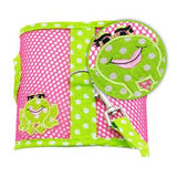 Cool Mesh Dog Harness & Leash Under the Sea Collection - Frog Green Dot and Pink
