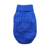 Doggie Design Combed Cotton Cable Knit Dog Sweater - Riverside Blue