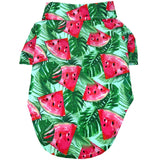 Hawaiian Camp Dog Shirt - Juicy Watermelon