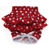 Ruffled Red Polka Dot Dog Panties by Doggie Design