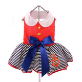 Sailor Girl Dog Dress with Matching Leash by Doggie Design
