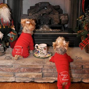 Doggie Design Sweet Dreams Thermal Dog Pajamas Santa's Lil' Helper
